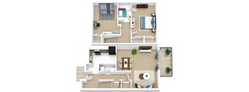 2 bed 1 bath at The Madison Apartments and Townhomes, Georgia