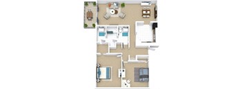 2 bed 2 bath A at The Madison Apartments and Townhomes, Georgia 30044