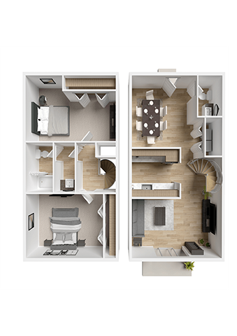 B2 2Bed 1.5 Bath at Barcelo at East Cobb Apartments, Marietta
