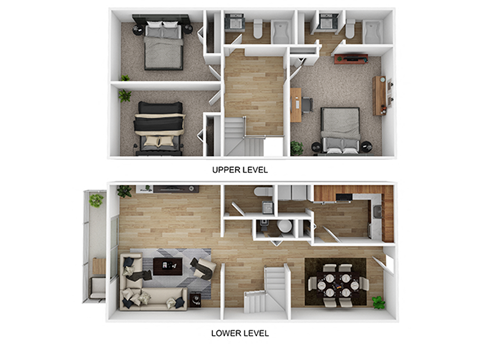 C1 3Bed 2.5Bath at Barcelo at East Cobb Apartments, Georgia, 30067