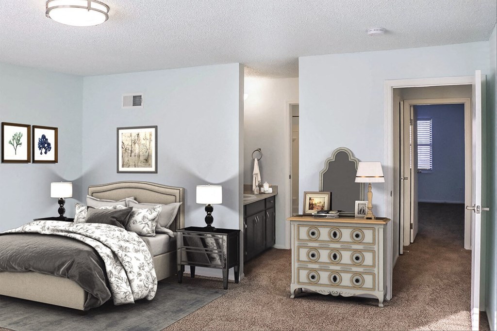 Bedroom Interior at The Ridge Overland Park, Overland Park, KS