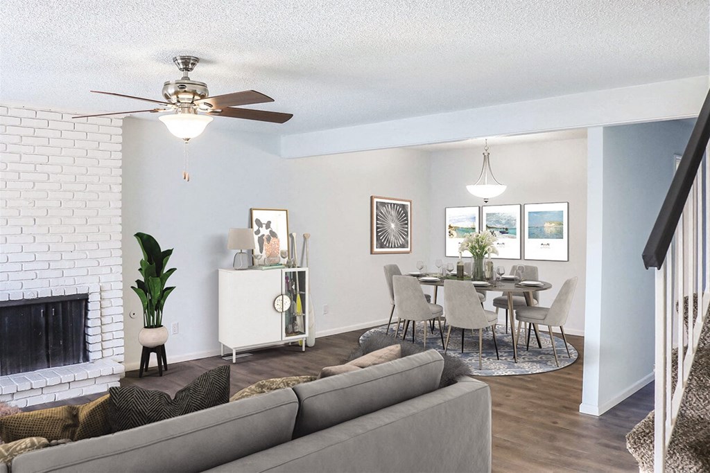 Living Room With Dining Area at The Ridge Overland Park, Overland Park, 66212