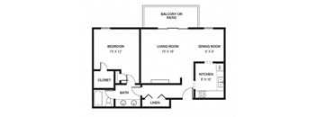 One Bed One Bath 850 Square Feet at The Bridges at Foxridge, Mission, Kansas