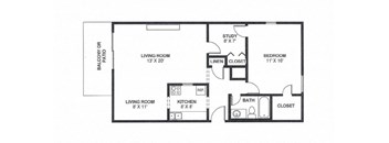 One Bed One Bath 900 Square Feet at The Bridges at Foxridge, Kansas, 66202