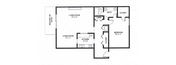 One Bed One Bath 1055 Square Feet at The Bridges at Foxridge, Kansas