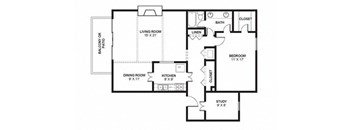 One Bed One Bath 1135 Square Feet at The Bridges at Foxridge, Kansas, 66202