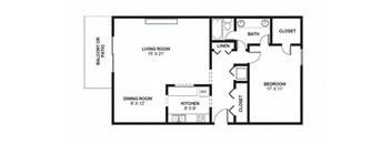 One Bed One Bath 1005 Square Feet at The Bridges at Foxridge, Mission, Kansas