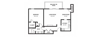 One Bed One Bath 870 Square Feet at The Bridges at Foxridge, Kansas