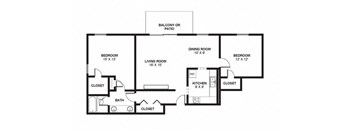 Two Bed One Bath 1015 Square Feet at The Bridges at Foxridge, Mission, KS, Kansas, 66202