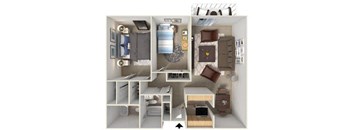 The Purdue 2 Bed 2 Bath 972 Square Feet at Lansing Riverwood, LLC, Lansing, 60438