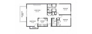 Two Bed Two Bath 1155 Square Feet at The Bridges at Foxridge, Mission, KS, 66202