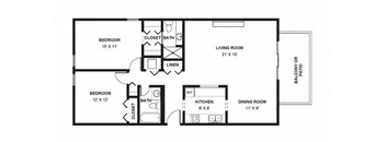Two Bed Two Bath 1130 Square Feet at The Bridges at Foxridge, Kansas, 66202