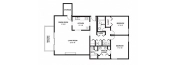 Two Bed Two Bath 1400 Square Feet at The Bridges at Foxridge, Mission