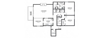 Two Bed Two Bath 1400 Square Feet at The Bridges at Foxridge, Mission