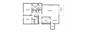 Two Bed Two Bath 1455 Square Feet at The Bridges at Foxridge, Kansas