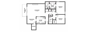 Two Bed Two Bath 1450 Square Feet at The Bridges at Foxridge, Kansas, 66202