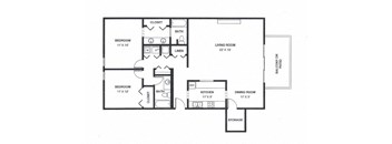 Two Bed Two Bath 1450 Square Feet at The Bridges at Foxridge, Mission, KS, 66202