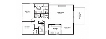 Two Bed Two Bath 1425 Square Feet at The Bridges at Foxridge, Mission, 66202