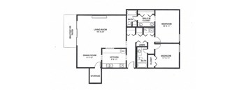 Two Bed Two Bath 1415 Square Feet at The Bridges at Foxridge, Mission, KS, Kansas, 66202