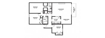Three Bed Two Bath 1335 Square Feet at The Bridges at Foxridge, Mission, KS, 66202