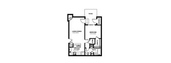 Ashford 1 bed 1 bath 625 Square Feet at Coach House Apartments, Kansas City, 64131
