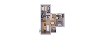 2 bed 2 bath 1160 square feet at Willow Creek, Kansas City