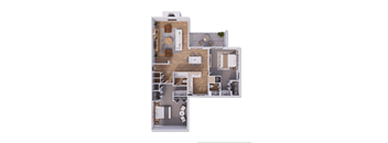 2 bed 2 bath 1216 square feet at Willow Creek, Missouri