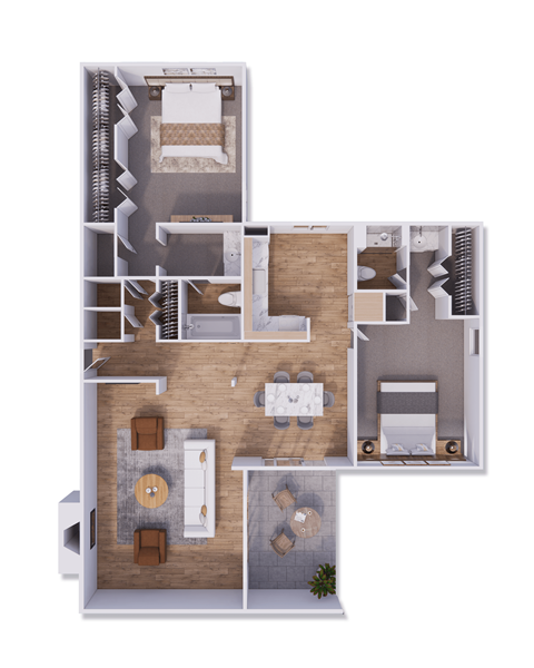 2 bed 2 bath 1274 square feet at Willow Creek, Kansas City, MO