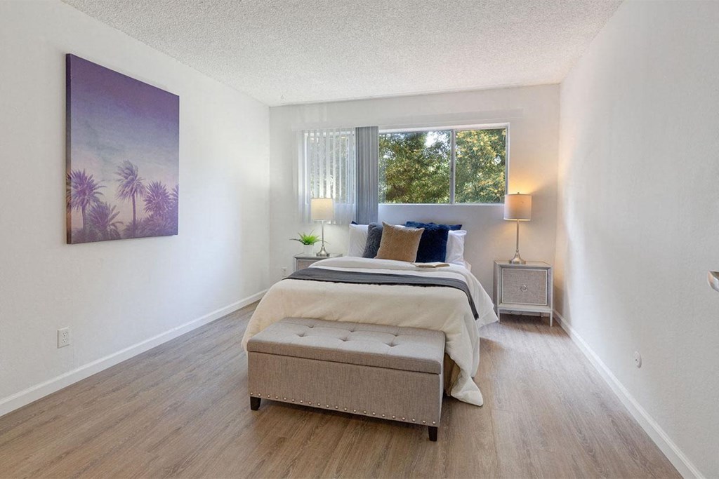 Beautiful Bright Bedroom With Wide Windows Beautiful Bright Bedroom With Wide Windows at Marine View Apartments, Alameda, CA, 94501