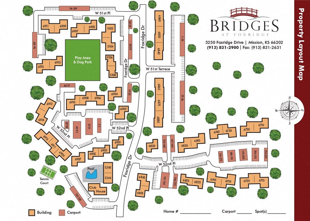 Bridges at Foxridge Property Map at The Bridges at Foxridge, Mission