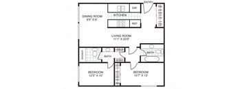 Residence 8 2Bed 2Bath at Three Crown Apartments, Alameda