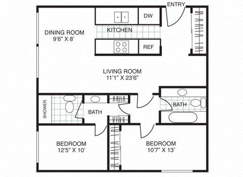 Residence 8 2Bed 2Bath at Three Crown Apartments, Alameda