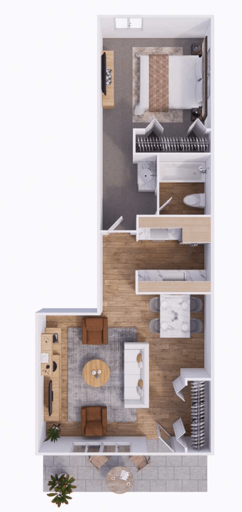 Coral 1 Bedroom Floor Plan - Albuquerque, NM Coral 1 Bedroom Floor Plan - Albuquerque, NM