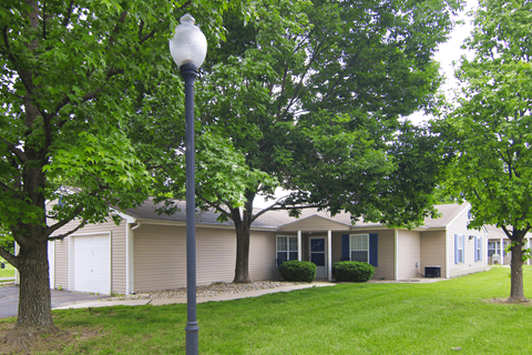 Lawn area at Cottages of Topeka, Topeka, Kansas