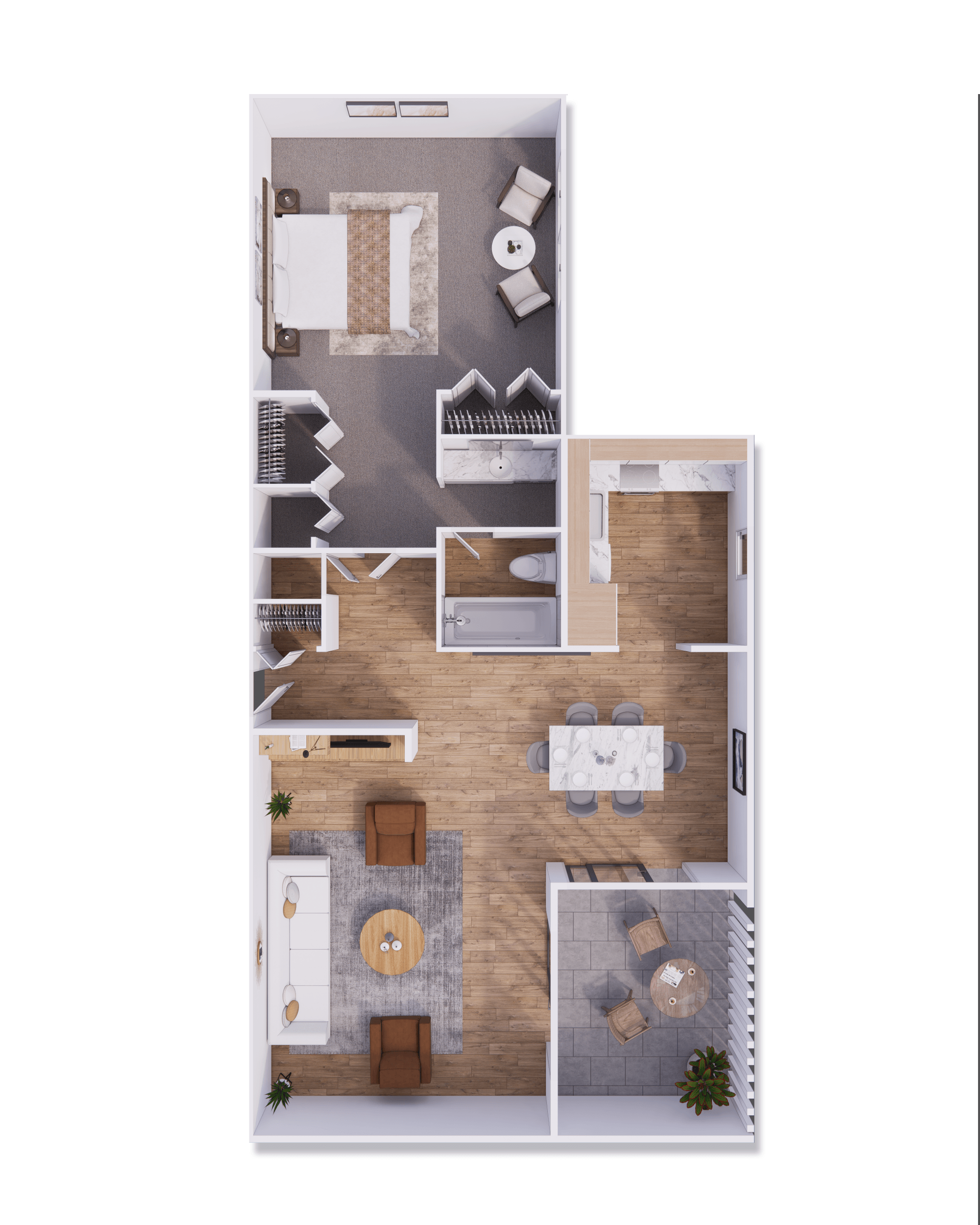 1 bed 1 bath 868 square feet at Willow Creek, Missouri, 64114