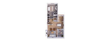 1 bed 1 bath 896 square feet at Willow Creek, Missouri