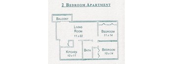 Bedroom with a Balcony!at Gatehouse Apartments, Missouri