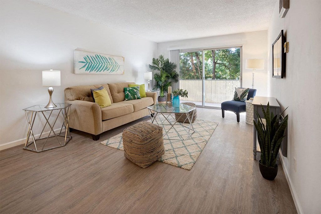 Decorated Living Room With Natural Light at Marine View Apartments, Alameda, CA, California