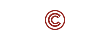 A red and white circular logo with a white letter "C" in the center.