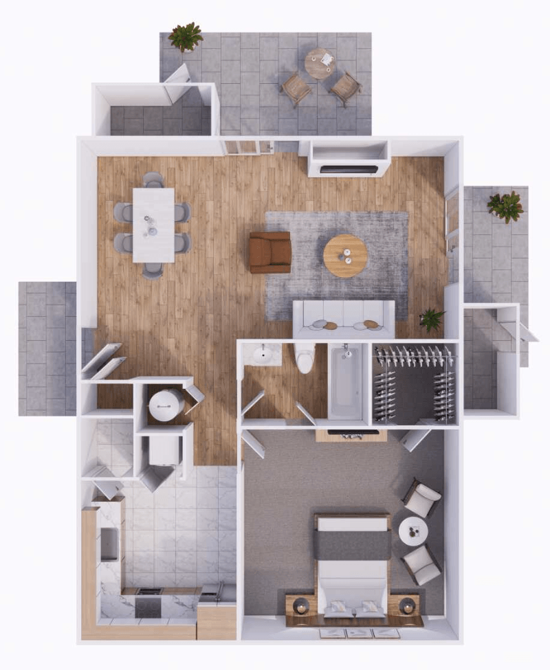 Manhattan Floor Plan at The Township, Kansas City, MO, 64155