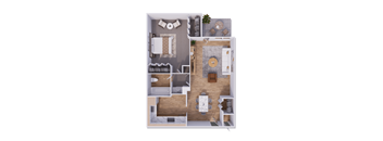 1 bed 1 bath 710 square feet at Willow Creek, Kansas City, Missouri