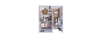 1 bed 1 bath 800 square feet at Willow Creek, Kansas City, MO, 64114