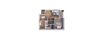 1 bed 1 bath 833 square feet at Willow Creek, Missouri