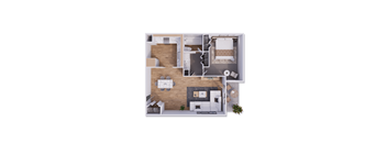 1 bed 1 bath 913 square feet at Willow Creek, Missouri, 64114