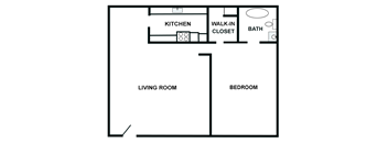 One Bed One Bath 585 Square Feet