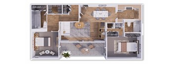 B4 Floor Plan at Willow Creek, Kansas City, MO