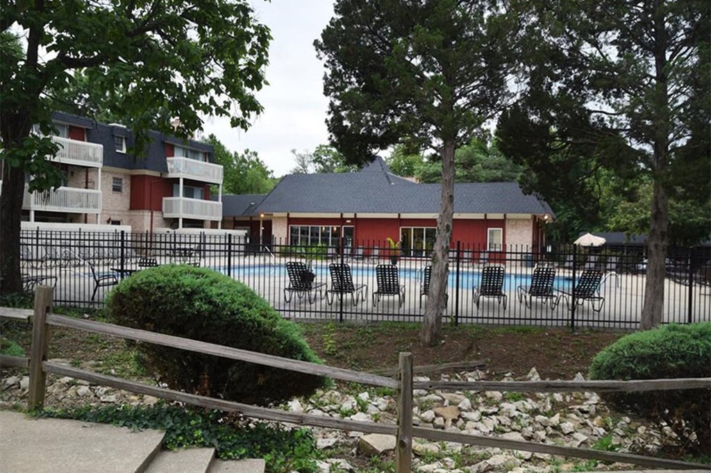 Pool and Clubhouse at The Bridges at Foxridge, Mission, KS