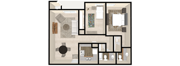 2 Bedroom 2 Bath 925 sqft at The Ridge Overland Park, KS