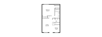 a floor plan of a bedroom apartment