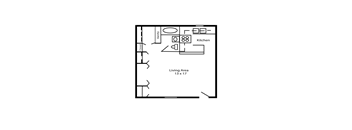 the floor plan for a bedroom apartment with a mix of bedrooms